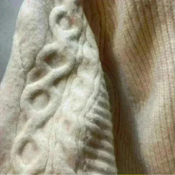 Topshop Turtleneck Pink Cable Knit Sleeve Sweater Size XS 0-2 - Picture 7 of 7